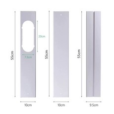 이동식 에어컨 창문칸막이 이동식에어컨 자바라 창문, M. 55cm 3피스 배플