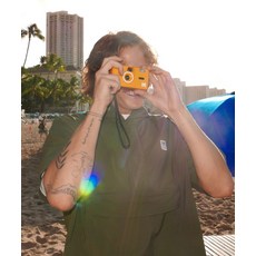 코닥 브리즈 후드 반팔 아노락 KHAKI 453656