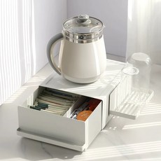 votgl 디귿철제수납장 슬림 디귿 수납장 주방 양념통 화장품 캡슐 영양제 정리함, 02화이트, 1개