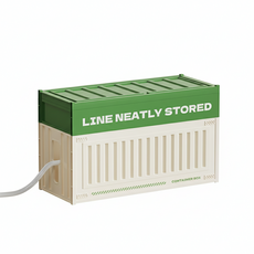 ODEUN 컨테이너 멀티탭 케이블 정리함, 그린