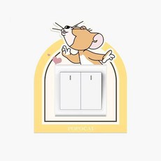 귀여운 아치형 톰과 제리 스위치 스티커, B2