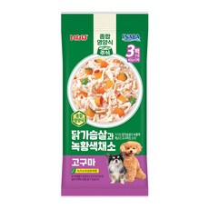 이나바 챠오 닭가슴살과 녹황색채소 파우치 강아지 종합영양식, 1개, 180g, 고구마