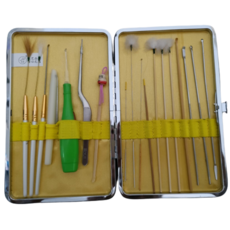 天藝 挖耳套裝, 1個, 挖耳18件套裝+PU皮包