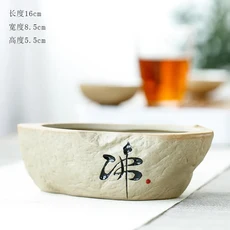 비다공성 수경 식물 화분 창의적인 레트로 석기 구리 돈 잔디 녹색 꽃 손으로 쓴 세라믹, 02 D, 1개