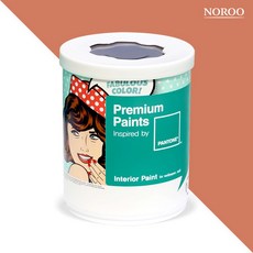 노루페인트 팬톤 내부용 실내벽면 무광 페인트, 161435Carnelian, 1L, 1개