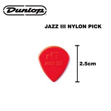 DUNLOP JAZZ III JP 系列 PICK 彈片 簽名 Andy 防滑 XL 鱷魚 犀牛 愛心 FLOW, 1個, 小 JazzIII -紅 NYLON