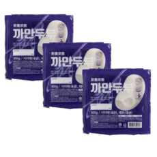 [정담두부집] 100% 국산콩 수제두부 서리태두부, 300g, 3개