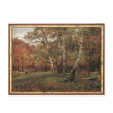 빈티지 가을 숲 풍경 포스터 무디 러스틱 팜하우스 나무 캔버스 그림 거실 벽장식 홈 데코, 11. 4