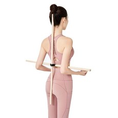 요가봉 자세 교정 어깨 허리 스트레칭 봉 바 필라테스_TR-2026001, 1개, 자세교정스트레칭_80CM