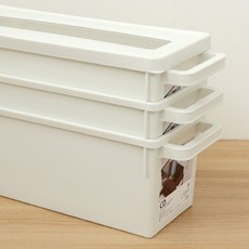 이노마타 미디어 CD 보관함 만화책 게임팩 다용도 수납 손잡이 리빙박스, 3개, 4451W