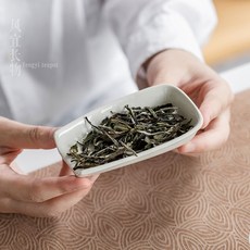 草木灰陶瓷茶則 功夫茶道零配件, 1個, 草木灰茶则