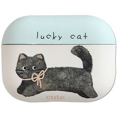 영스피플 럭키캣 감성 에어팟 케이스 프로3 4세대 2 1 귀여운 커플 고양이, 1개, 단일, 에어팟프로3