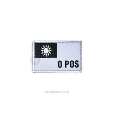 RST 紅星 國旗 O型 血型章 電繡臂章, 1個