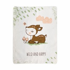 雪倫小舖 隔尿墊 防尿墊 加大四層寶寶防尿床墊 純棉面料防水生理墊 看護墊, 悠閒小鹿, 1個