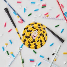 김수열 줄넘기 색동줄넘기 5-7세 K-330_유아용 구슬줄넘기, 노랑+검정