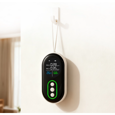 激光PM2.5空氣品質監測儀，專業雷射感測，超標紅色警示，高精度多功能監測，守護呼吸健康, 1個