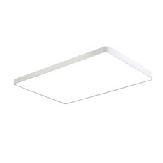 月樺燈飾 LED吸頂燈 超薄長方形簡約現代客廳燈 全光譜護眼燈飾 三色變光 無極調光 APP無線遙控, 65cm高亮護眼【96W】app遙控