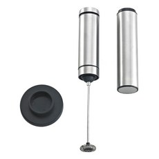 Tiamo 電動奶泡器, HK0441 質感不銹鋼銀, 不鏽鋼, HK0441