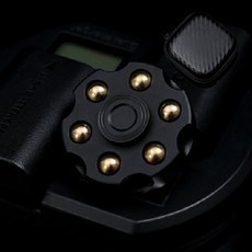 指尖陀螺轉輪 R188 稀有高級+皮革保護殼, 黑色