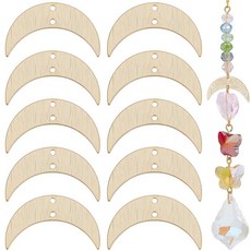 [ 1116974 ] 비비크래프트 1박스 20피스 달 커넥터 참 24K 금 도금 황동 초승달 링크 주얼리 제작 귀걸이 목걸이 DIY 공예용 구멍 2개 포함