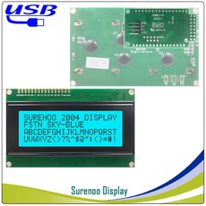 Surno LCD2USB USB 204 20X4 2004 문자 LCD 모듈 디스플레이 화면 패널 sutible Smartie & AIDA64 DIY pc용, SLC2004A1-FPS-USB, 1개