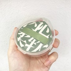 에어 쿠션 화장품 퍼프 세트보관함 메이크업 솜 스폰지 가죽 클립 습식 건식 사용 도구, With BOX-A, 1개