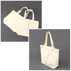 가방 꾸미기 와팬 자수 DIY 무지 에코백 2개 37 x 30cm 크림