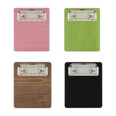 우드 미니 클립보드 9cm x 11cm 영수증 메뉴 빌지 꽂이, 1개, 브라운(갈색)