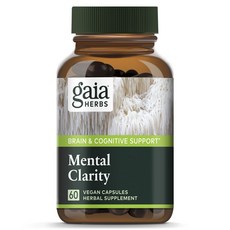 gaia HERBS 頭腦清晰素食膠囊 無麩質, 1個, 60 件