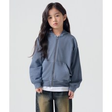 무신사 스탠다드 MUSINSA STANDARD KIDS 피그먼트 오버사이즈 후디드 스웨트 집업 [더스티 블루] MKDTKAZ07-UB 379699