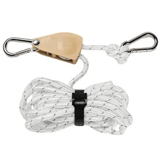 텐트 로프 조절기 코드 넥타이 로프 행거 풀리 Guyline Tensioner 패스너 W/Carabiner For 카약 카누 천막 방수포 캐노피, 작은 흰색
