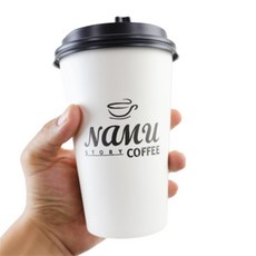 돕스 테이크아웃종이컵뚜껑 300ml 390ml 480ml 10온스 13온스 16온스 테이크아웃커피컵뚜껑세트 일회용커피컵 커피테이크아웃컵 카페일회용컵, 480ml 컵10P