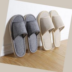 에버템즈 커플 린넨 실내 슬리퍼 통풍이잘되는슬리퍼 실내용슬리퍼, 260mm 여성 그레이 2개