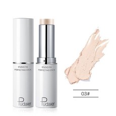 深色遮瑕修容棒 定妝防水高光棒 遮蓋黑眼圈痘印 提亮V臉修顏粉底棒, 03#, 1個