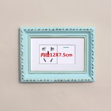 台灣本土貨 開關保護套開關裝飾北歐式樹脂開關貼118型田園創意開關貼開關插座面板裝飾框保護套, 12x7.5簡式藍描金