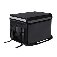 外送保溫箱，加厚保溫，防水耐磨，大容量多分隔，可肩背手提，夜間反光安全, 黑