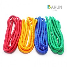 바른키즈 오색로프 유아체육교구 로프 줄놀이, 노랑, 1개