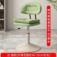 높은 화장대 의자 스툴 등받이 파우더룸 빠체어 높이 61-81cm 의자(화이트), H. 그린
