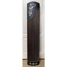 163CM 古箏 21弦標準古箏（1年保固）荷花蝴蝶 黑檀色 整支實木古箏 贈全配件, 1個