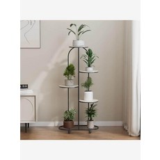 철제 화분 정리대 인테리어 꽃 다이 선반 진열대 4단 무광블랙