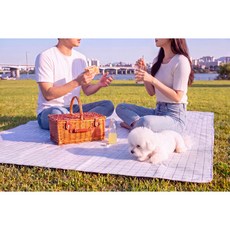 피크원 감성디자인 피크닉매트 돗자리 캠핑매트, 화이트