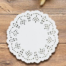 베스트피플 꽃 원형 도일리 페이퍼 접시받침, 화이트, 150개