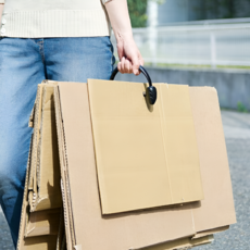 리쥬아 재활용 택배박스 분리수거 이동손잡이, 1개, 블랙