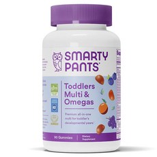 SMARTYPANTS vitamins 兒童 Multi & Omega 葡萄橙藍莓口味軟糖, 1個, 90顆