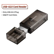 Toocki USB 2.0 C타입-마이크로 SD TF 메모리 카드 어댑터 노트북 PC 스마트폰 액세서리 2-in-1 리더, 02 USB A