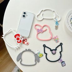 sanrio 산리오 캐릭터 실리콘 펜던트 휴대폰 손목 스트랩, 1개, 마이멜로디
