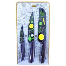 3件套刀組 不鏽鋼刀具組 菜刀 廚師刀 水果刀 輕巧鋒利 廚房刀具, 1套, 切菜刀+廚師刀+水果刀