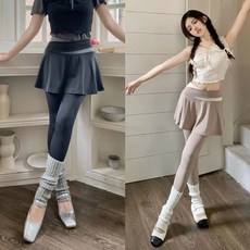 田田嚴選鯊魚褲 芭蕾風交叉舞裙瑜伽褲 假兩件高腰防走光跑步透氣速乾健身褲裙