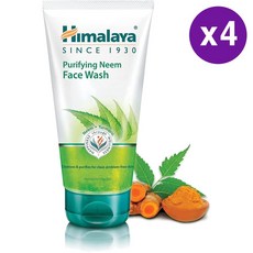 히말라야 퓨리 파잉 님 페이스 워시 Himalaya Purifying Neem Face Wash, 4개, 150ml