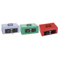 CASH BOX SR-63N手提金庫 (藍/綠/紅) 手提現金管理箱內含零錢盤